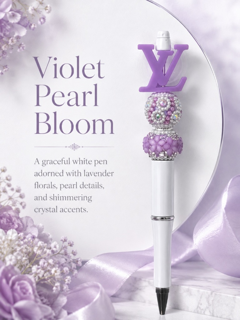 Violet Pearl Bloom Pen
